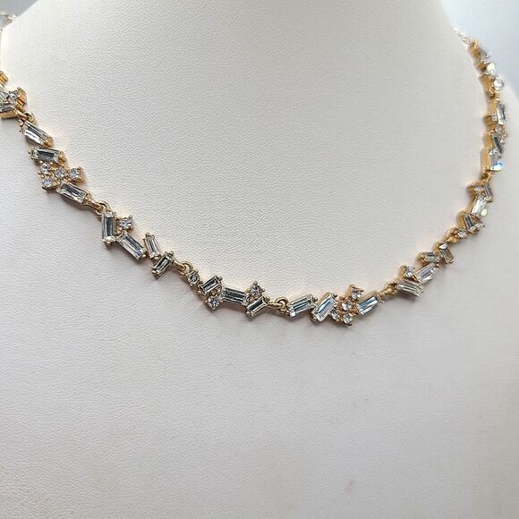 Rhinestone Goldtoned Necklace - Picture 7 of 7